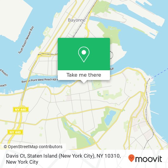 Mapa de Davis Ct, Staten Island (New York City), NY 10310