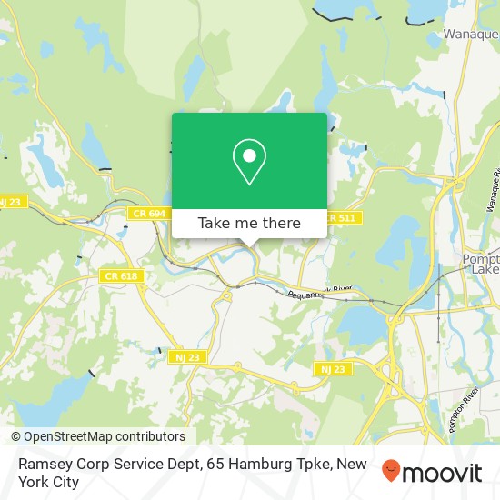 Ramsey Corp Service Dept, 65 Hamburg Tpke map