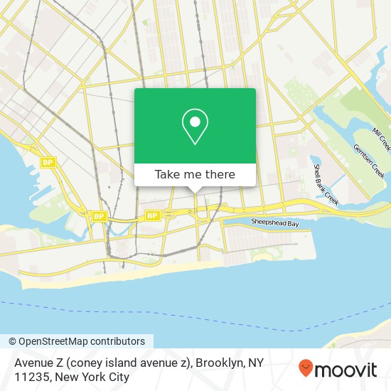 Mapa de Avenue Z (coney island avenue z), Brooklyn, NY 11235