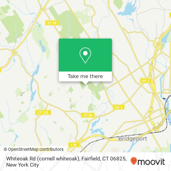 Mapa de Whiteoak Rd (cornell whiteoak), Fairfield, CT 06825