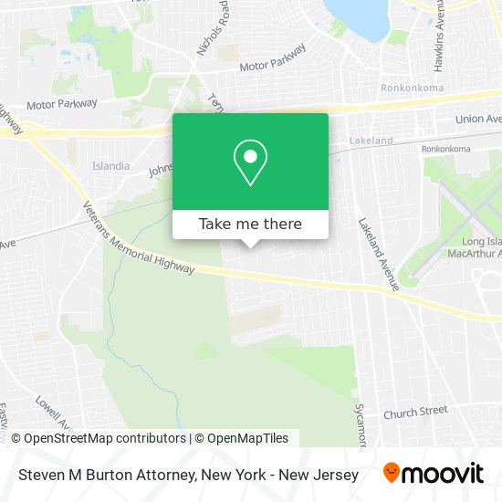 Steven M Burton Attorney map