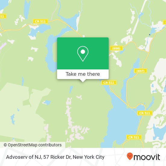 Mapa de Advoserv of NJ, 57 Ricker Dr