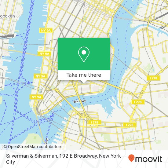Mapa de Silverman & Silverman, 192 E Broadway