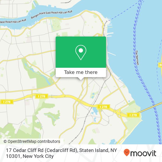 17 Cedar Cliff Rd (Cedarcliff Rd), Staten Island, NY 10301 map