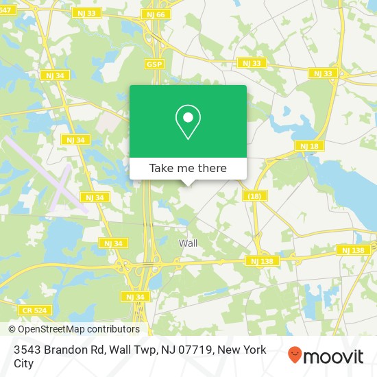 3543 Brandon Rd, Wall Twp, NJ 07719 map