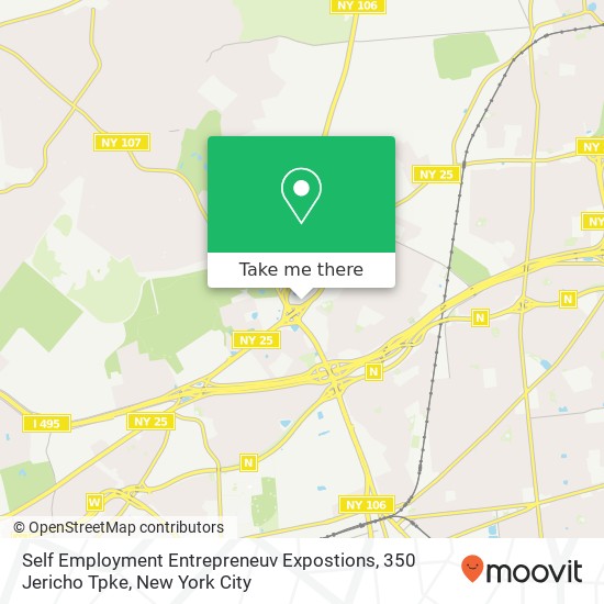 Mapa de Self Employment Entrepreneuv Expostions, 350 Jericho Tpke