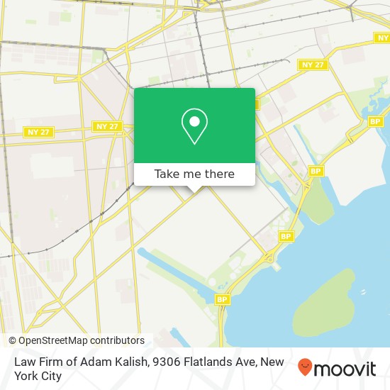 Law Firm of Adam Kalish, 9306 Flatlands Ave map