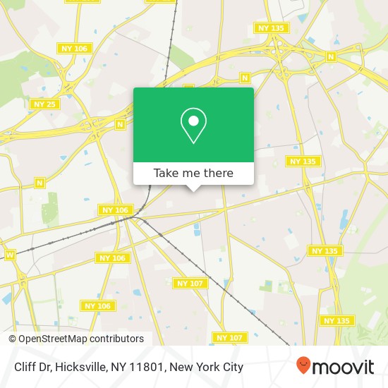 Cliff Dr, Hicksville, NY 11801 map