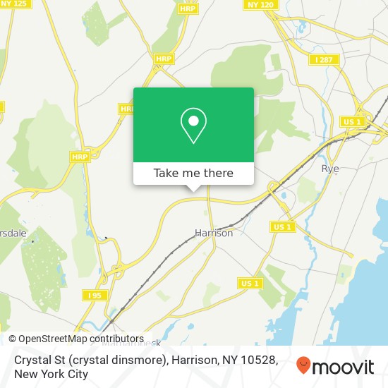 Mapa de Crystal St (crystal dinsmore), Harrison, NY 10528