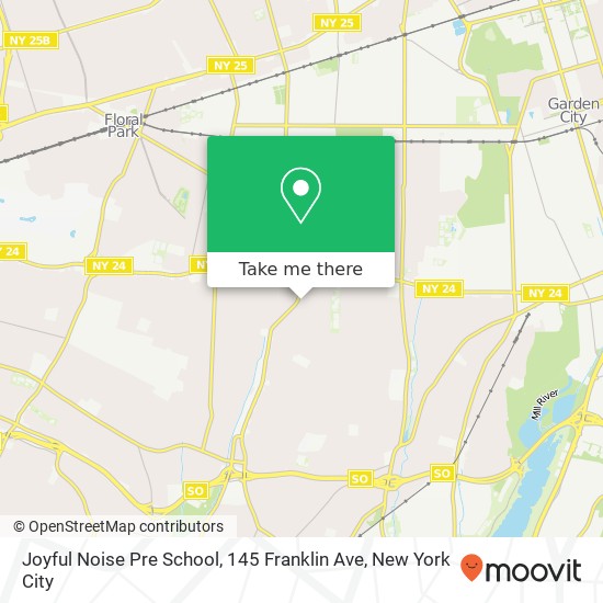 Mapa de Joyful Noise Pre School, 145 Franklin Ave