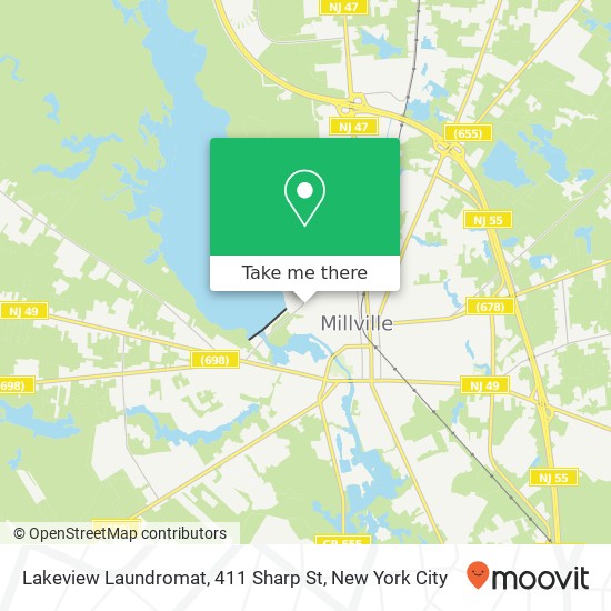 Mapa de Lakeview Laundromat, 411 Sharp St