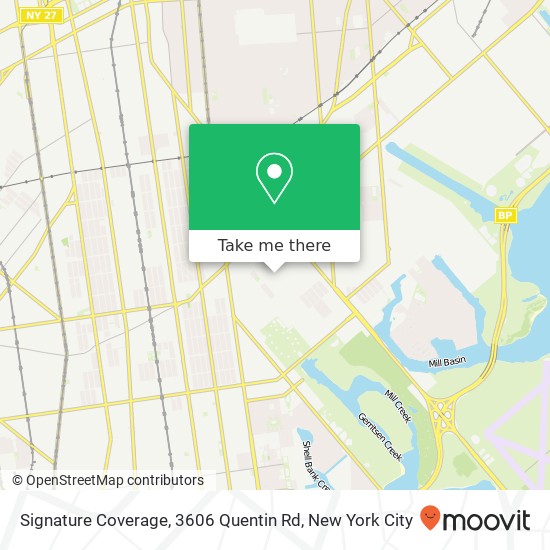 Signature Coverage, 3606 Quentin Rd map