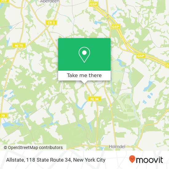 Allstate, 118 State Route 34 map