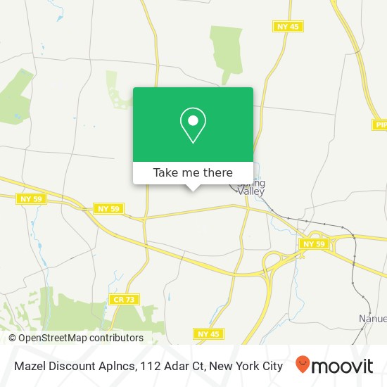 Mapa de Mazel Discount Aplncs, 112 Adar Ct