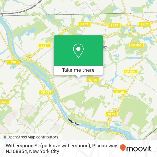 Witherspoon St (park ave witherspoon), Piscataway, NJ 08854 map
