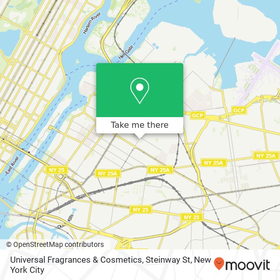 Universal Fragrances & Cosmetics, Steinway St map