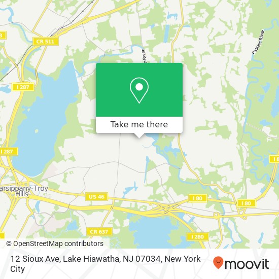 12 Sioux Ave, Lake Hiawatha, NJ 07034 map