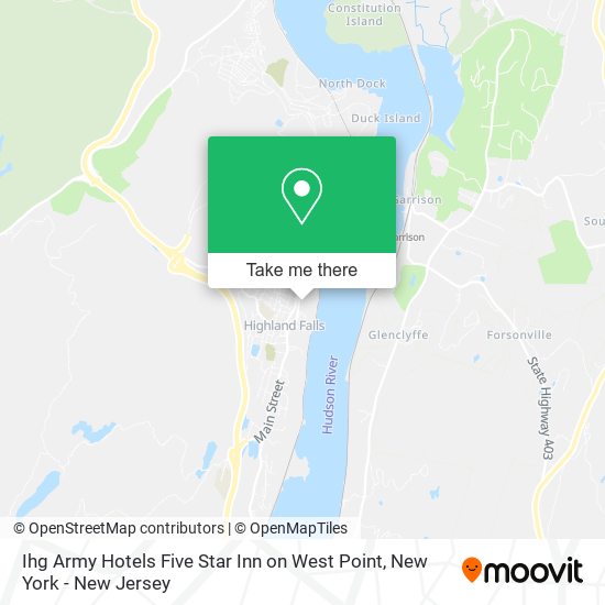 Ihg Army Hotels Five Star Inn on West Point map