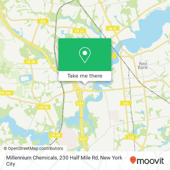 Mapa de Millennium Chemicals, 230 Half Mile Rd