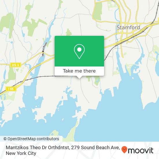 Mapa de Mantzikos Theo Dr Orthdntst, 279 Sound Beach Ave