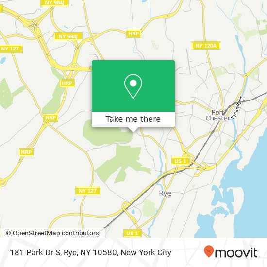 Mapa de 181 Park Dr S, Rye, NY 10580