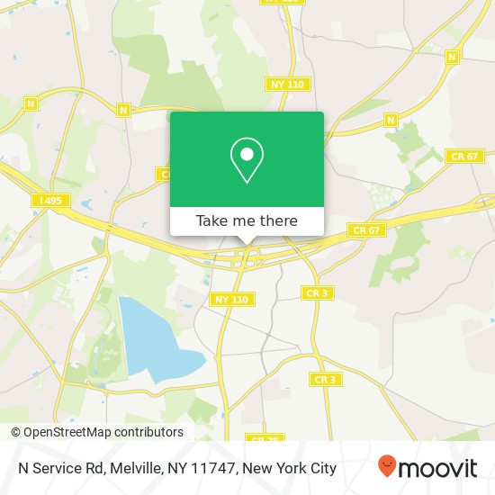 Mapa de N Service Rd, Melville, NY 11747