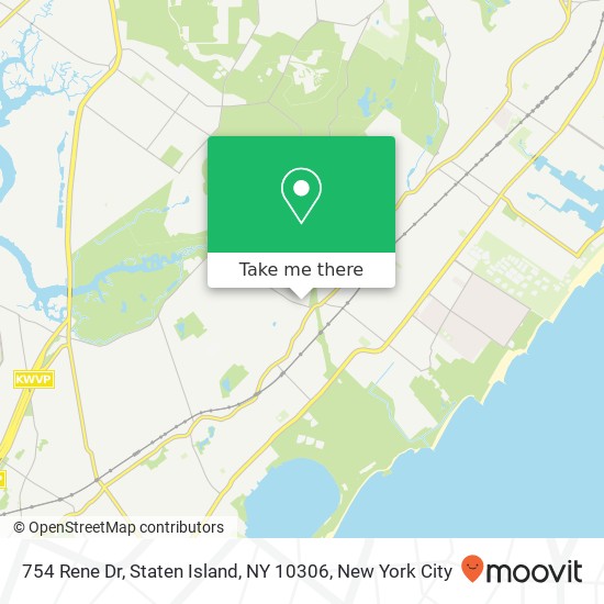 Mapa de 754 Rene Dr, Staten Island, NY 10306