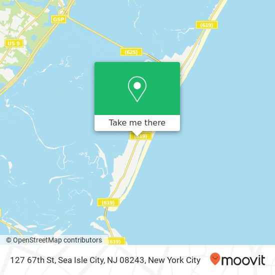 Mapa de 127 67th St, Sea Isle City, NJ 08243