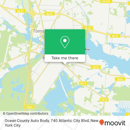 Ocean County Auto Body, 740 Atlantic City Blvd map