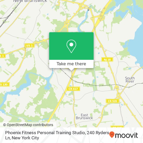 Mapa de Phoenix Fitness Personal Training Studio, 240 Ryders Ln