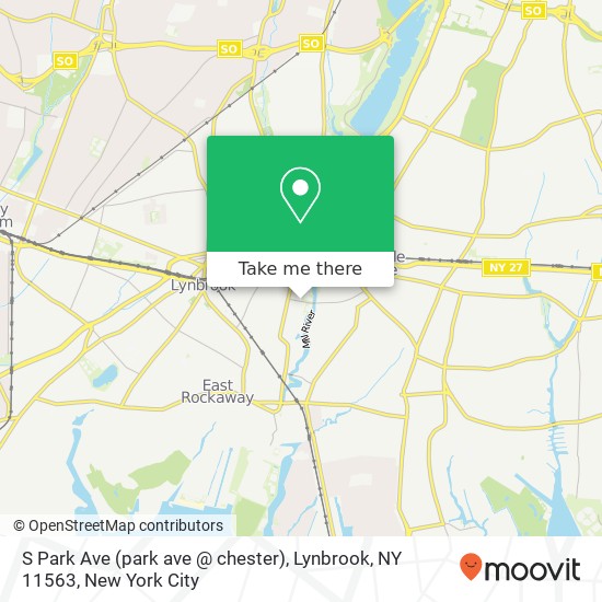 Mapa de S Park Ave (park ave @ chester), Lynbrook, NY 11563