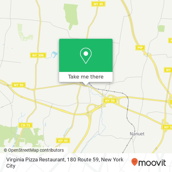 Virginia Pizza Restaurant, 180 Route 59 map