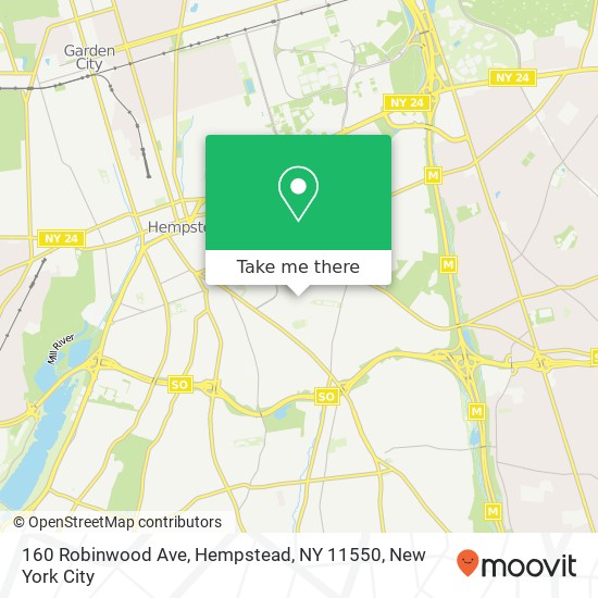 160 Robinwood Ave, Hempstead, NY 11550 map