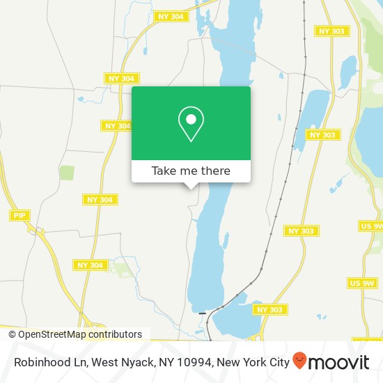 Robinhood Ln, West Nyack, NY 10994 map