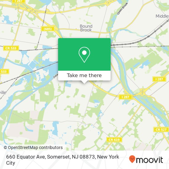 Mapa de 660 Equator Ave, Somerset, NJ 08873