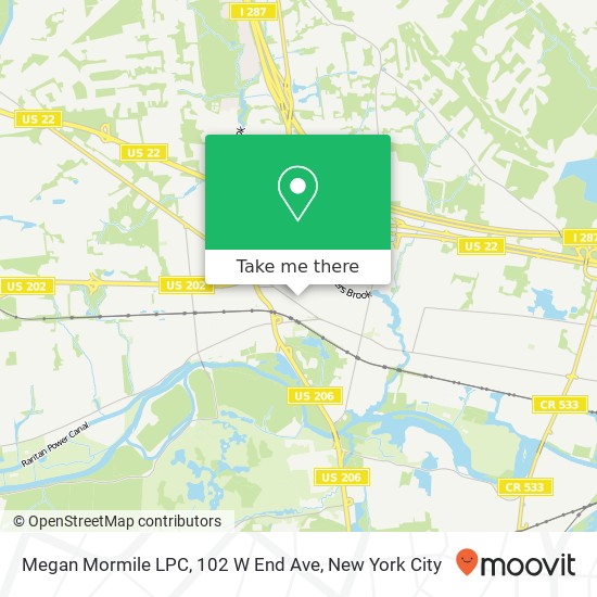 Megan Mormile LPC, 102 W End Ave map