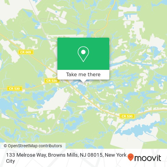 133 Melrose Way, Browns Mills, NJ 08015 map