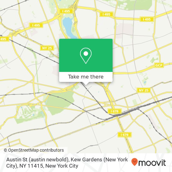 Austin St (austin newbold), Kew Gardens (New York City), NY 11415 map