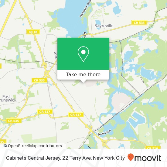 Mapa de Cabinets Central Jersey, 22 Terry Ave