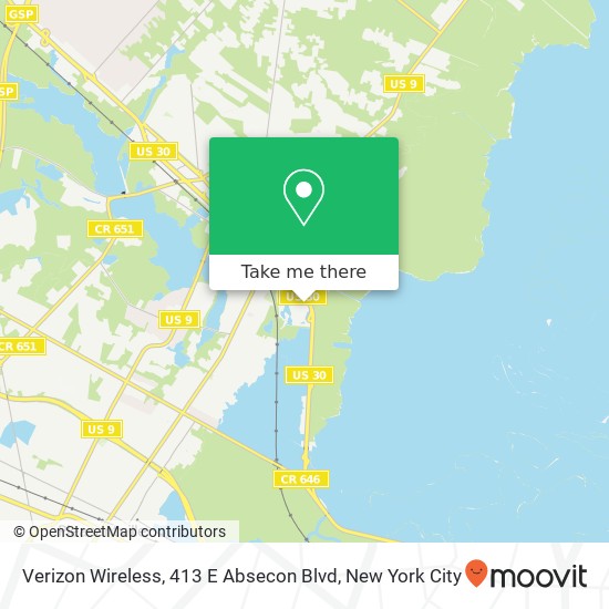 Verizon Wireless, 413 E Absecon Blvd map