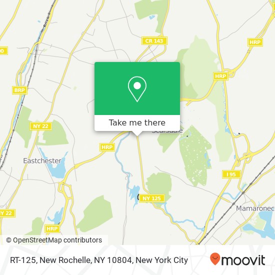 Mapa de RT-125, New Rochelle, NY 10804