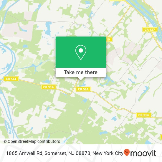 Mapa de 1865 Amwell Rd, Somerset, NJ 08873
