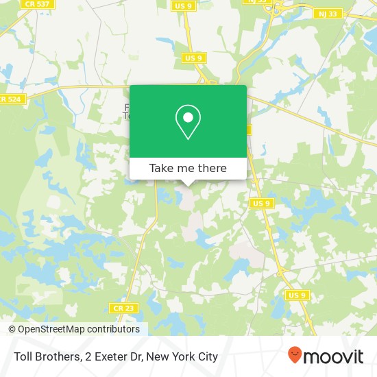 Toll Brothers, 2 Exeter Dr map