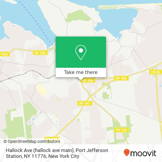 Mapa de Hallock Ave (hallock ave main), Port Jefferson Station, NY 11776