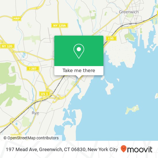 Mapa de 197 Mead Ave, Greenwich, CT 06830