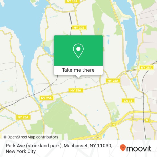 Mapa de Park Ave (strickland park), Manhasset, NY 11030