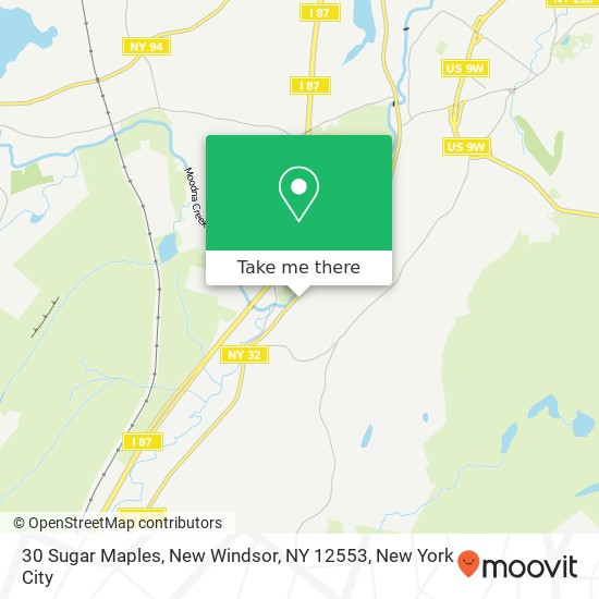 Mapa de 30 Sugar Maples, New Windsor, NY 12553