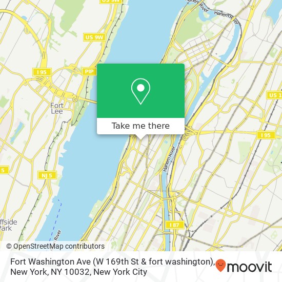 Fort Washington Ave (W 169th St & fort washington), New York, NY 10032 map
