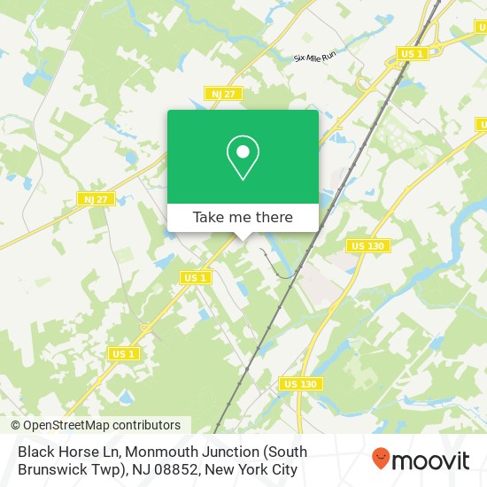 Mapa de Black Horse Ln, Monmouth Junction (South Brunswick Twp), NJ 08852