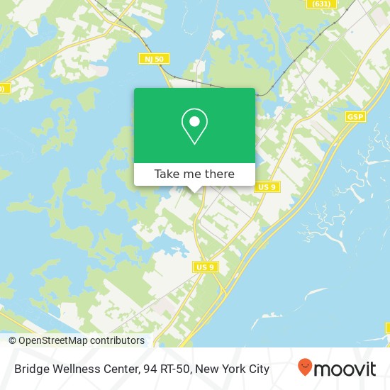 Bridge Wellness Center, 94 RT-50 map